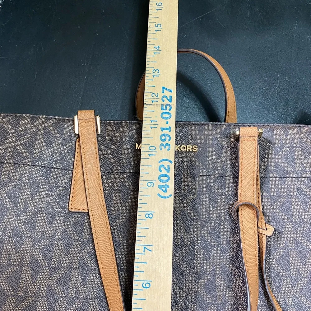 Michael Kors Morgan‎ Signature Medium Brown Tote Bag Handbag